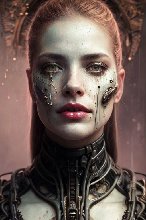 Matte digital painting capturing a female face exuding tranq... by ...