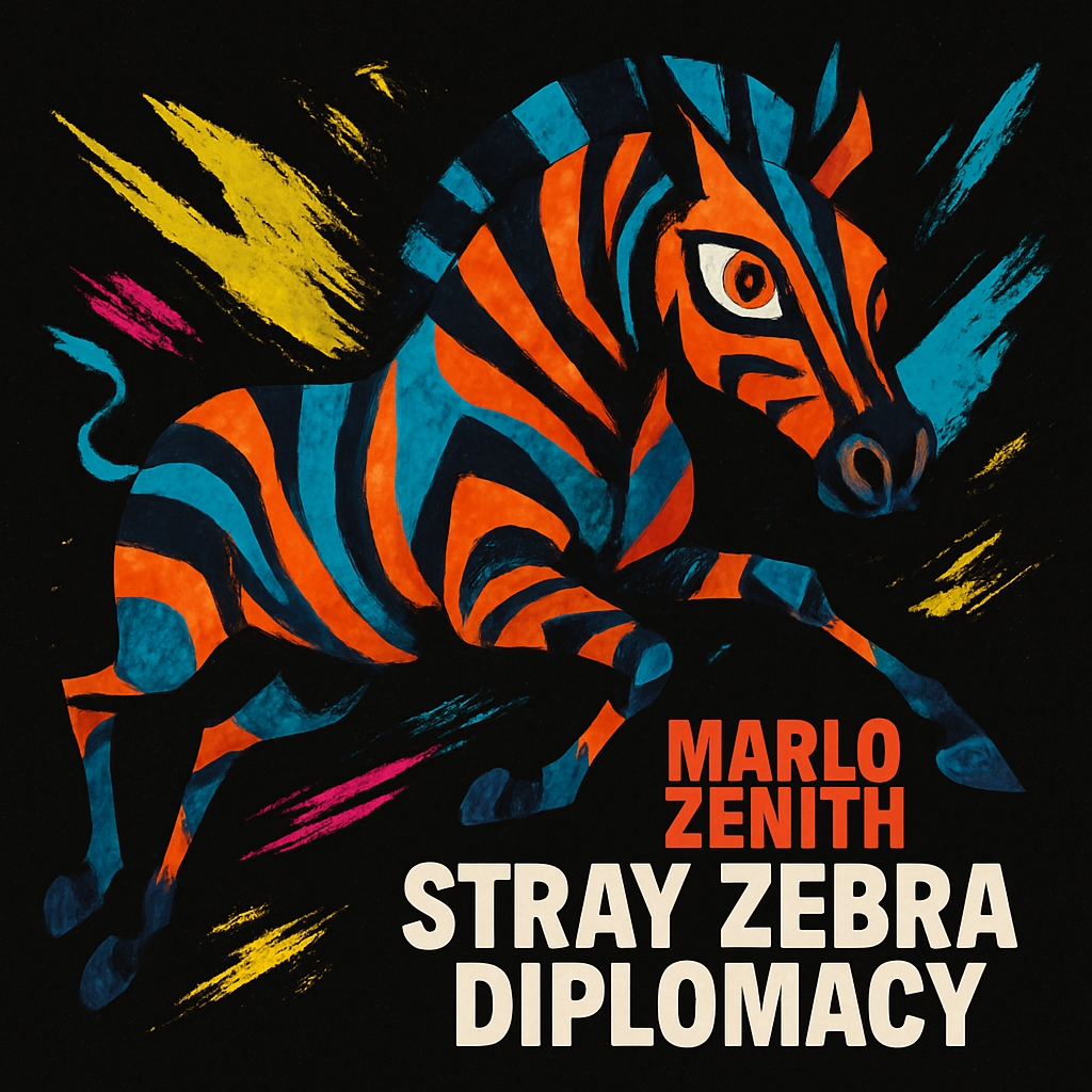Vibrant Geometric Zebra Illustration for Dynamic Album Cover Spotify Album Cover