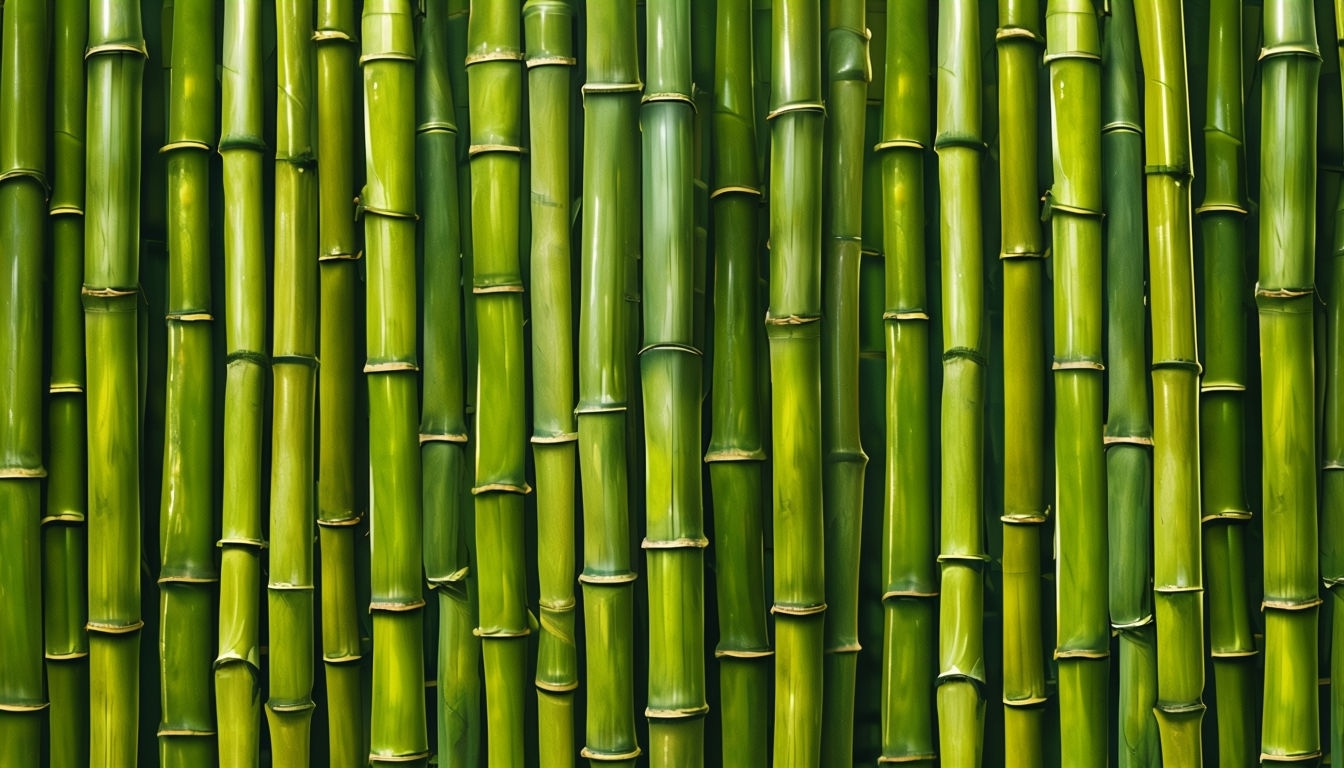 Vibrant Close-Up Bamboo Stalks Natural Background Image Virtual Backgrounds
