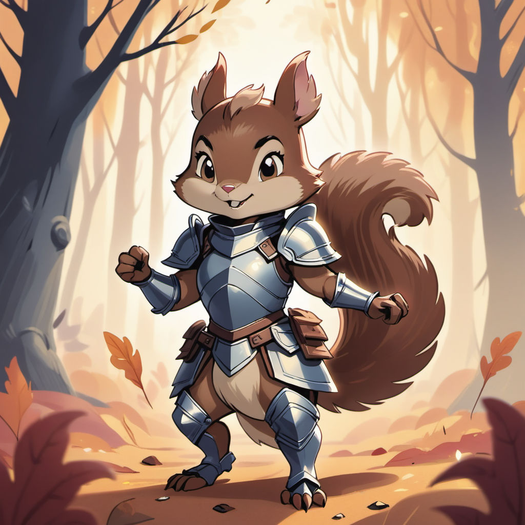 Cute female Disney animated squirrel fantasy warrior in armo... by Noah ...