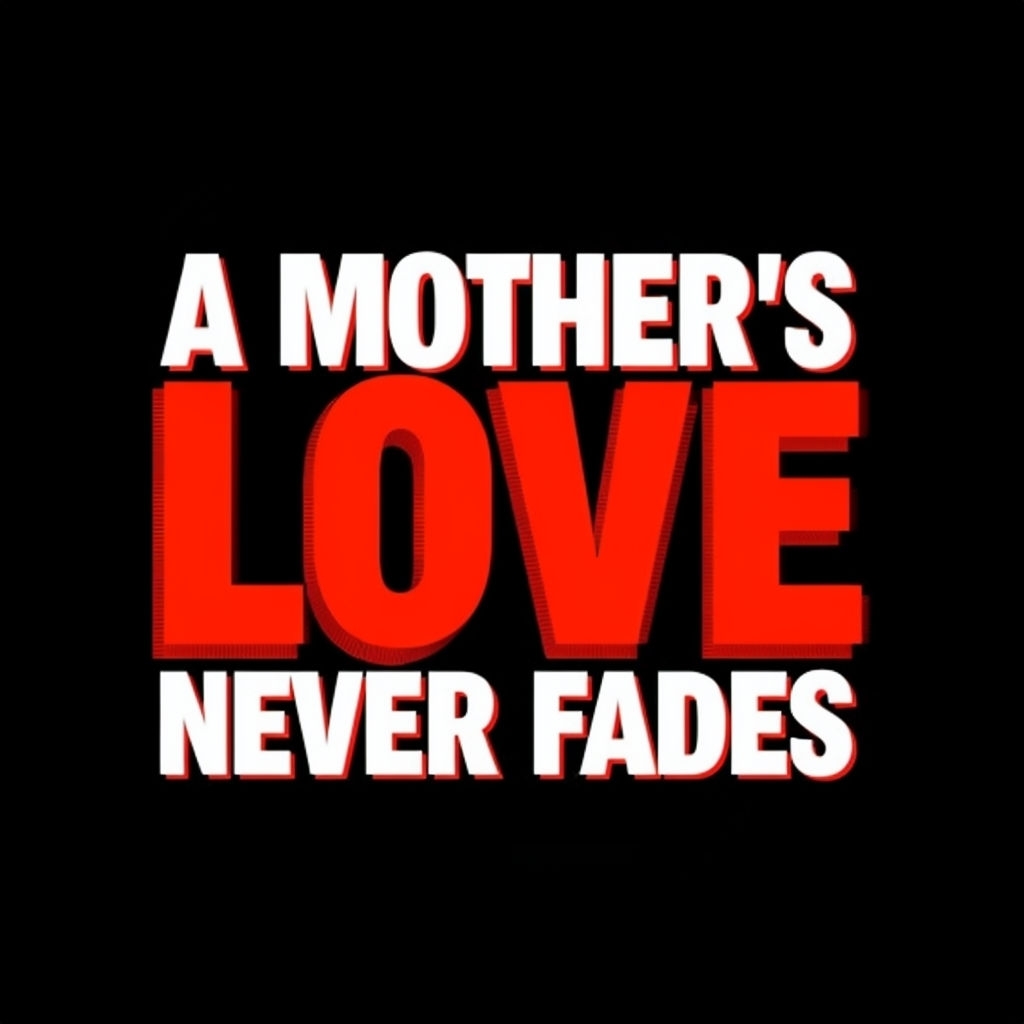 A Mother's Love Never Fades Bold Typography T-Shirt