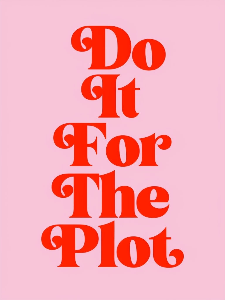 Do It For The Plot Motivational Typography Poster