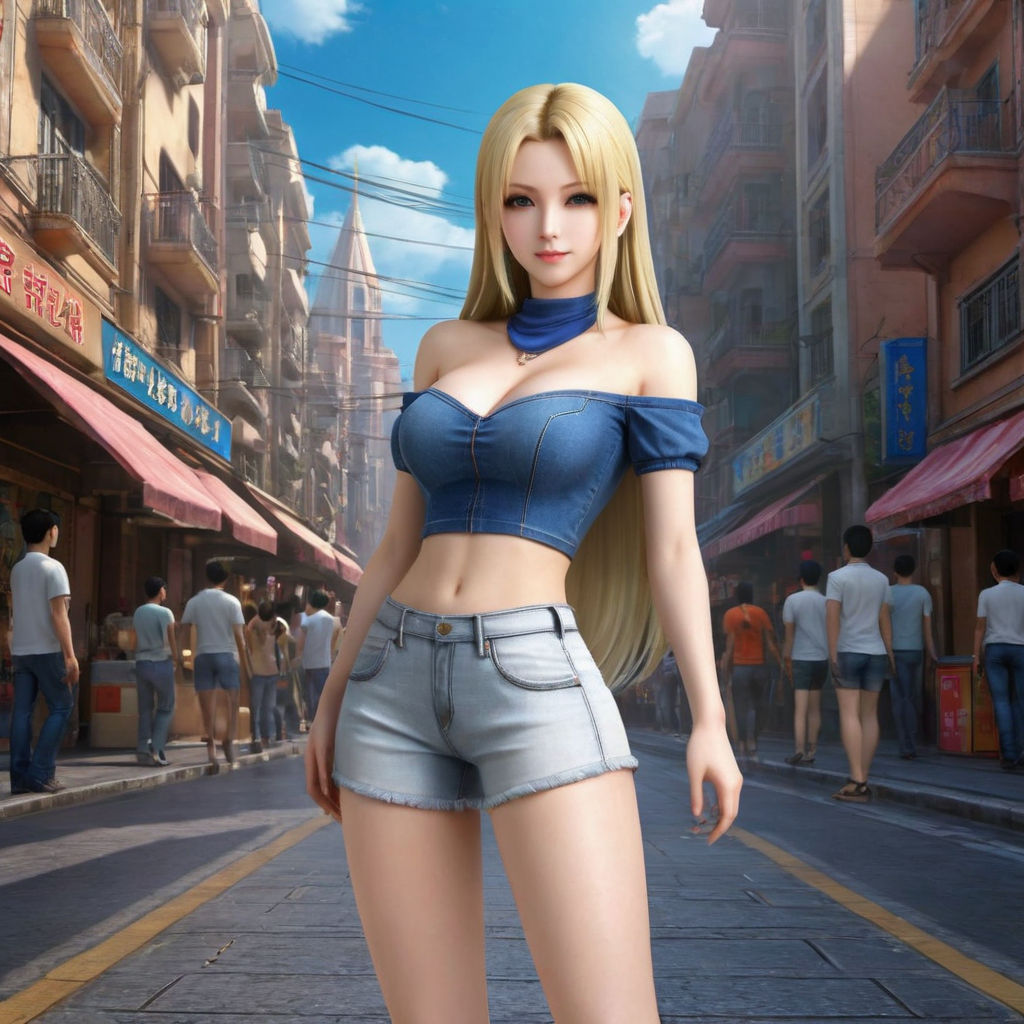 blond female teenager 2d character full height full body game mobile game  game character without background gloss nude sex bikini side view cartoon  3d with face