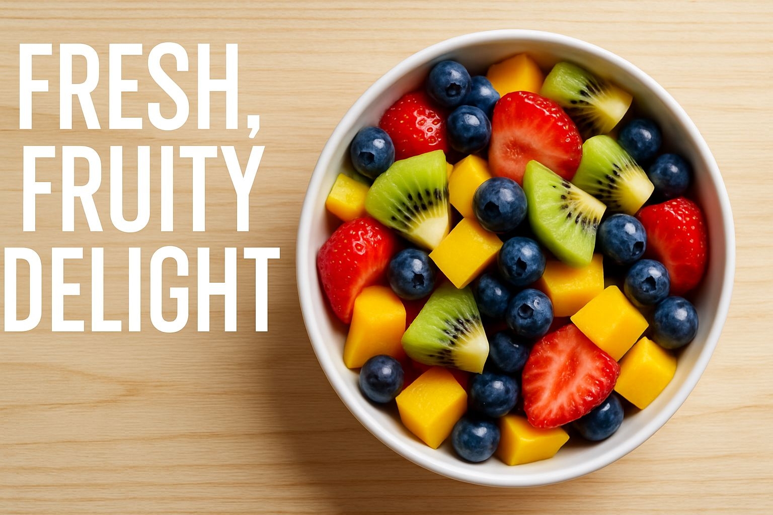 Vibrant Fresh Fruity Delight Salad Bowl Social Media Post