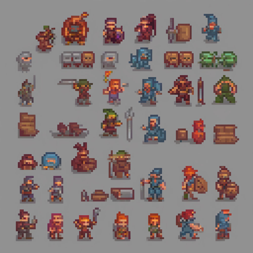 Pixel art game characters by Muhammad Sukri - Playground