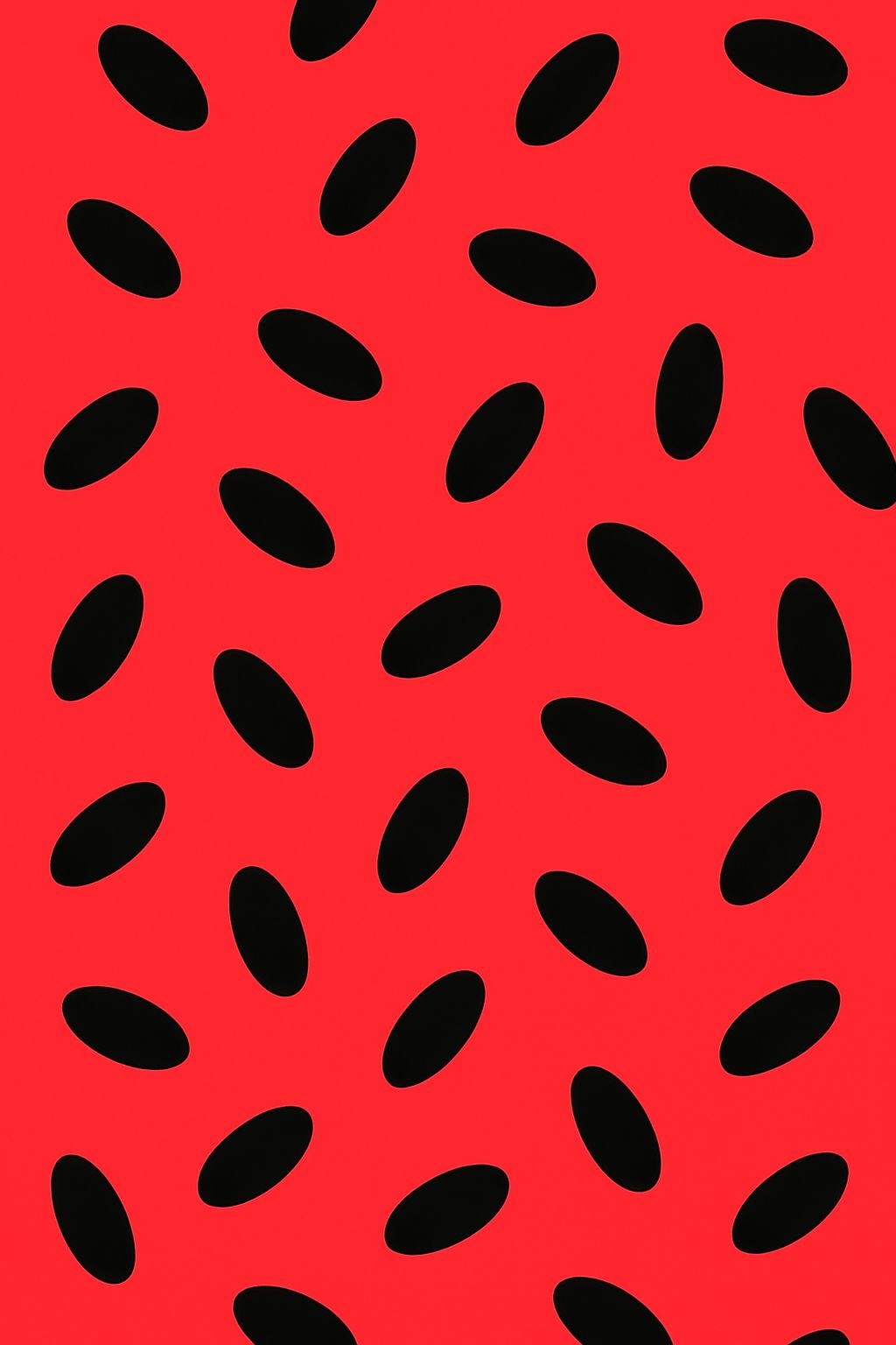 Vibrant Red Background with Black Oval Shapes Phone Case Cover