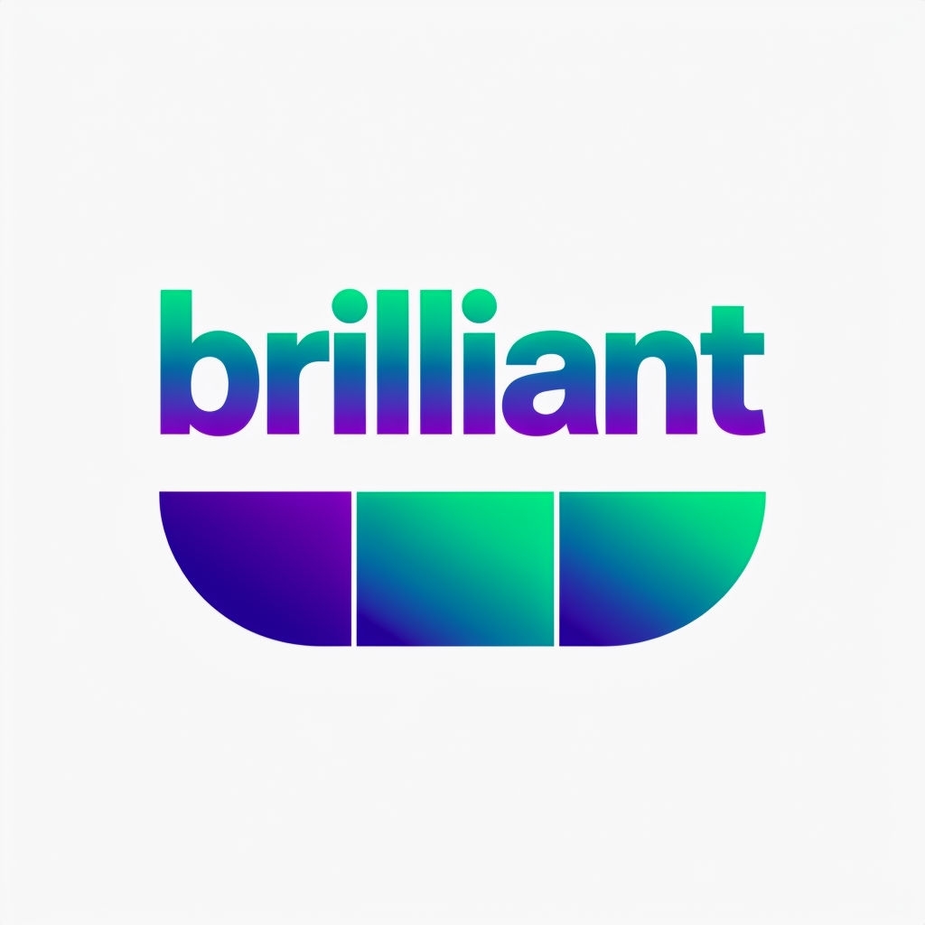 Modern Gradient Brilliant Logo Design T-Shirt