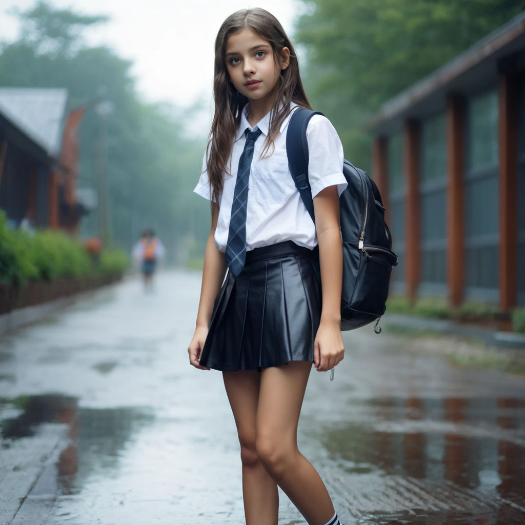 wet school uniform