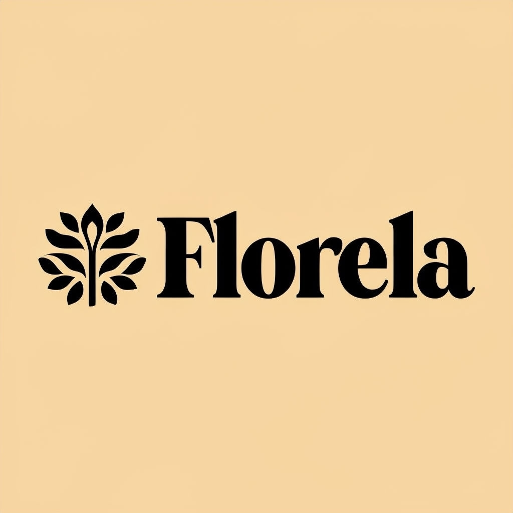 Elegant Florela Logo with Abstract Floral Symbol Design Logo