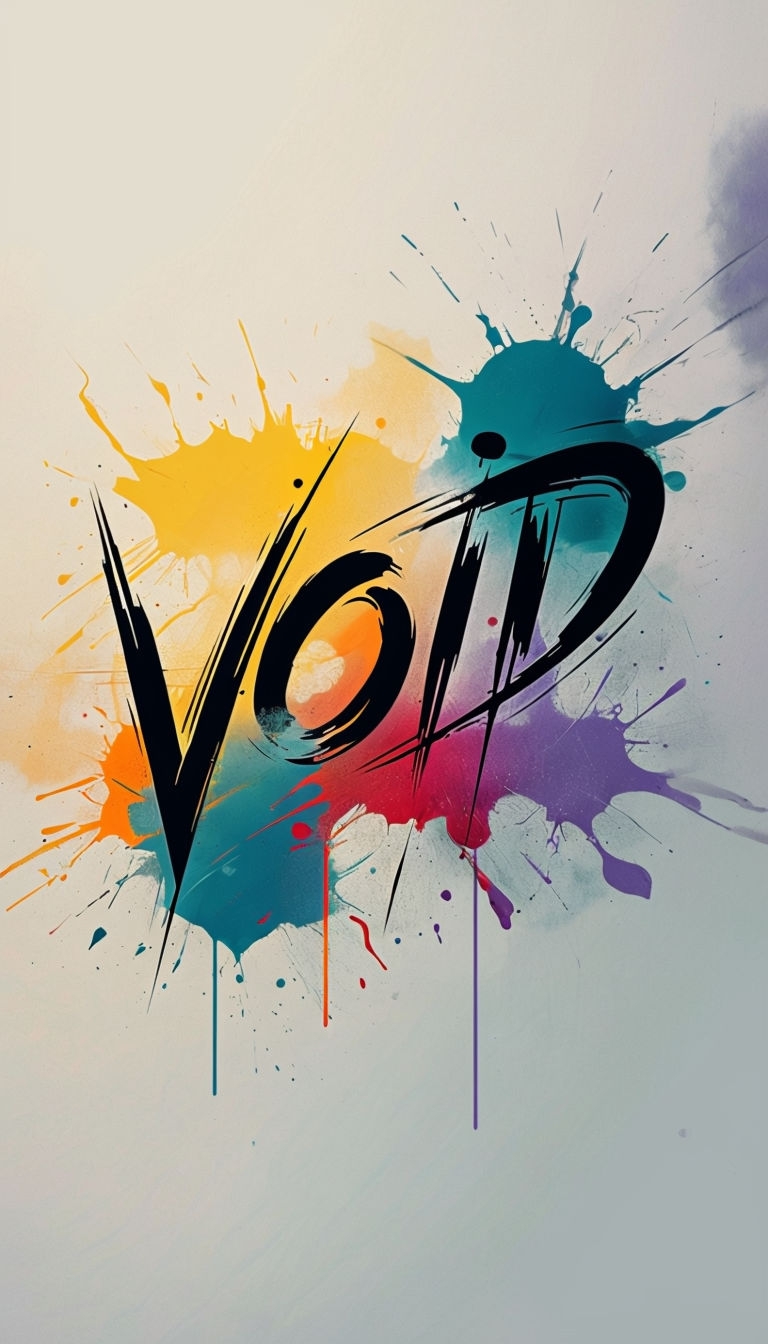 Bold Abstract VOID Brushstroke Design Phone Case Cover
