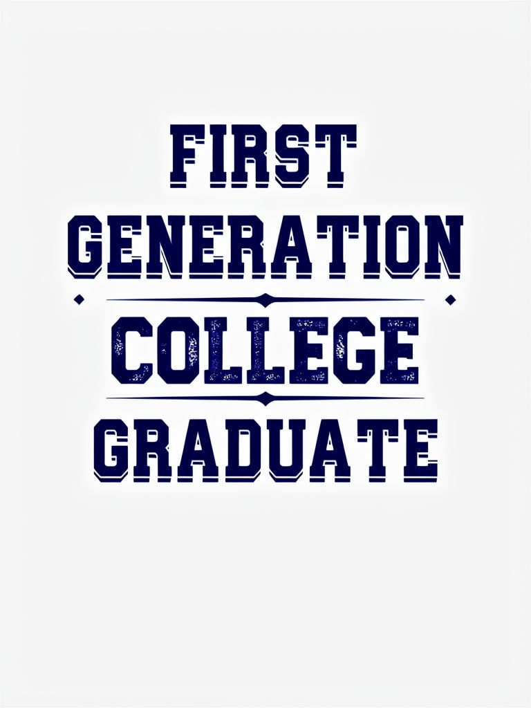 Navy Blue First Generation College Graduate T-Shirt