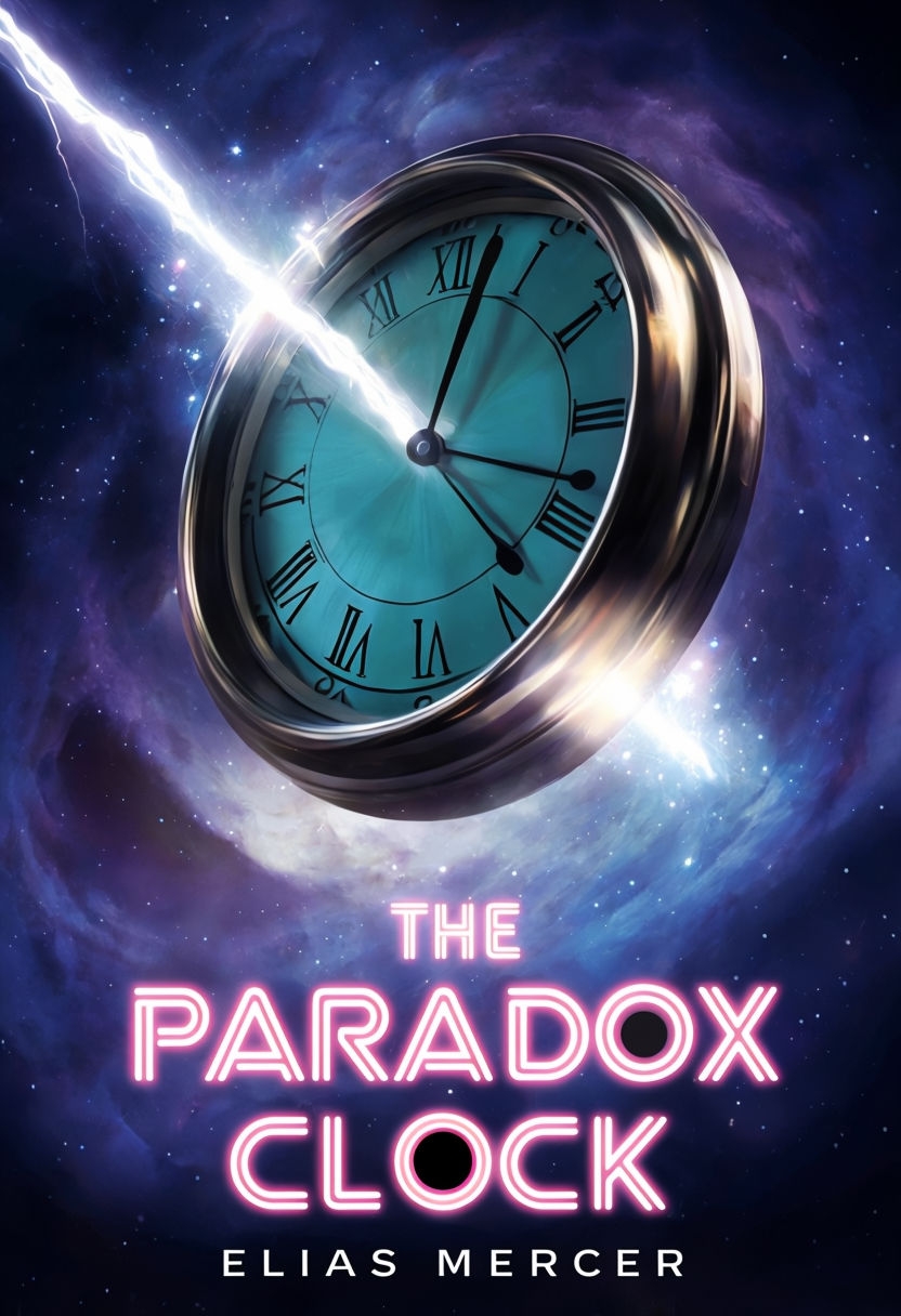 The Paradox Clock Futuristic Sci-Fi Book Cover Design