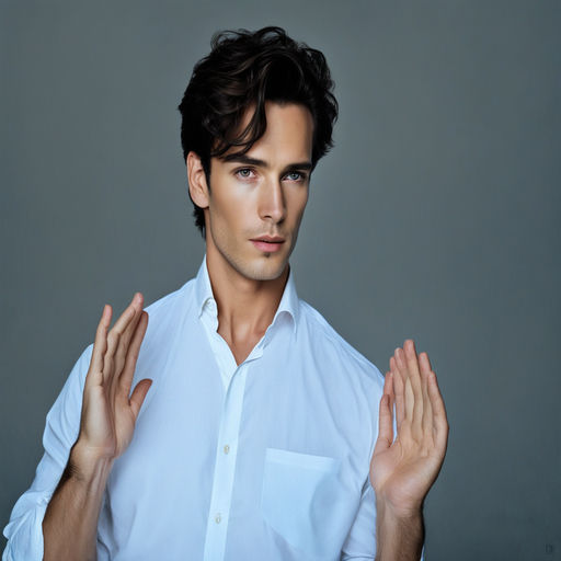 Portrait of the man universally crowned as the most handsome by 10521