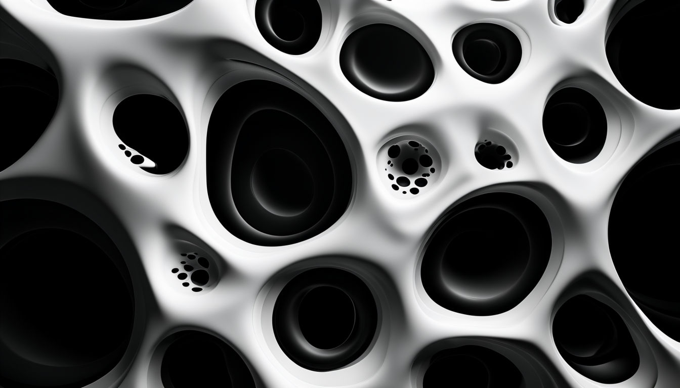 Monochromatic Abstract Geometric Network Art for Virtual Backgrounds