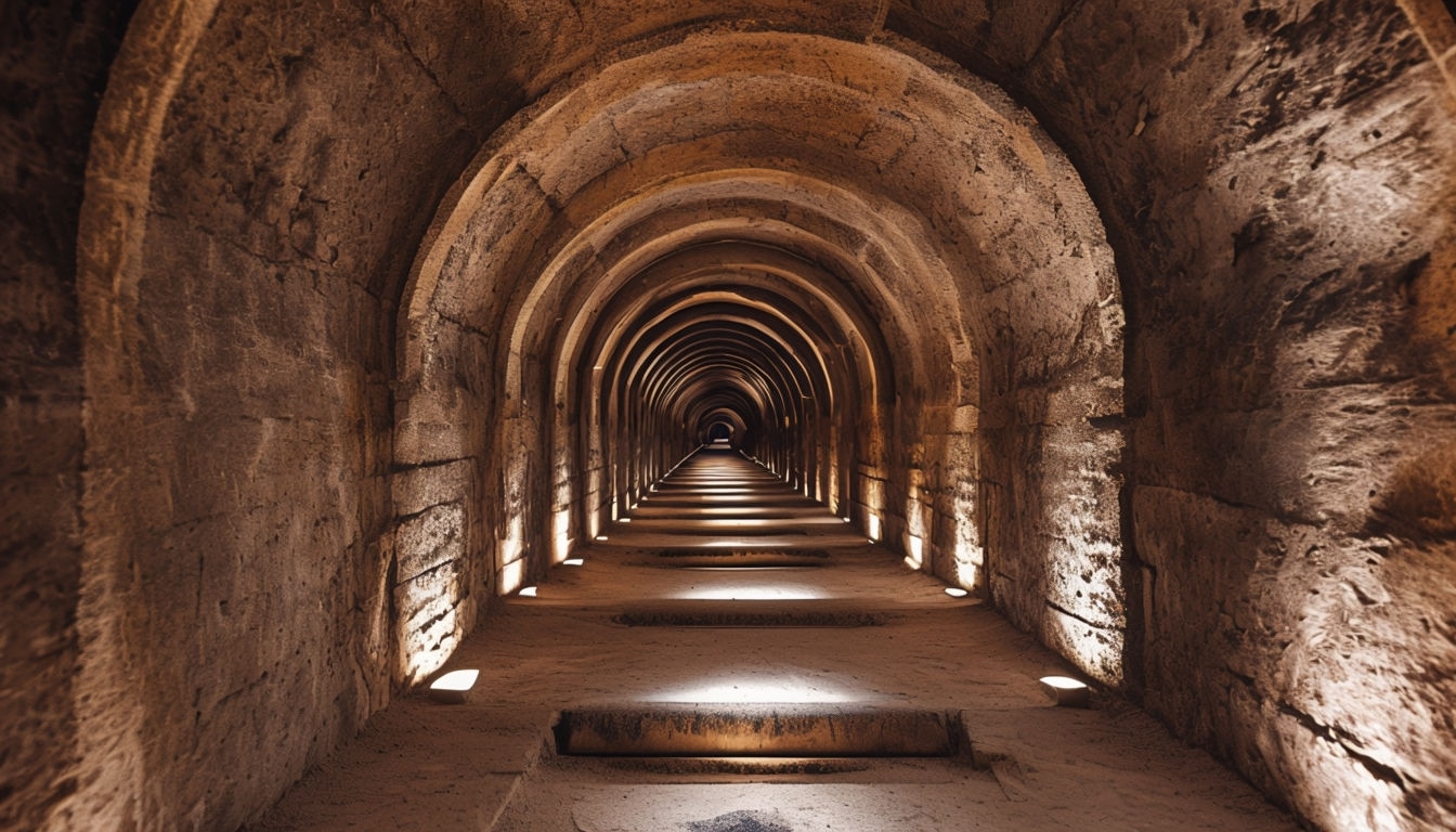 Mysterious Underground Tunnel Photograph for Virtual Backgrounds