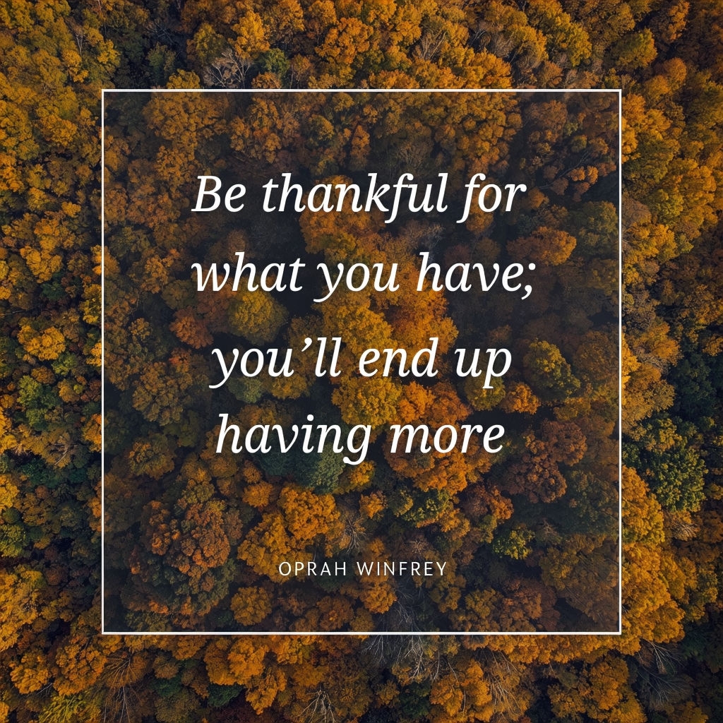 Inspirational Autumn Quote by Oprah Winfrey Graphic Design Social Media Post