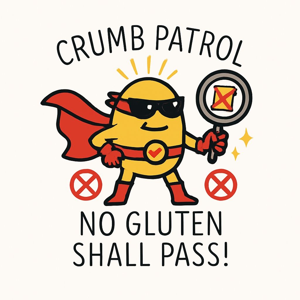 Cheerful Superhero Egg Promoting Healthy Eating Sticker