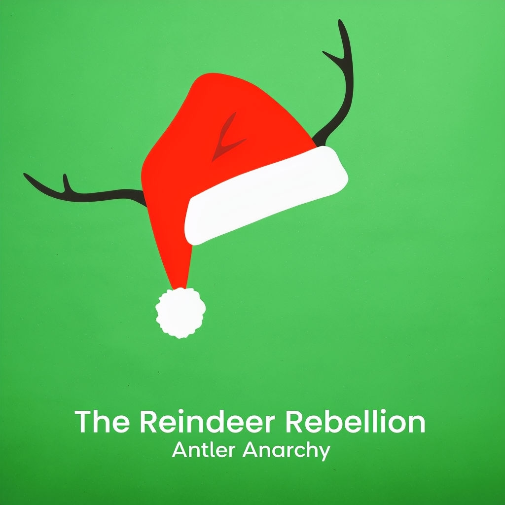 Minimalist Christmas Antler Anarchy Album Cover Design Spotify Album Cover