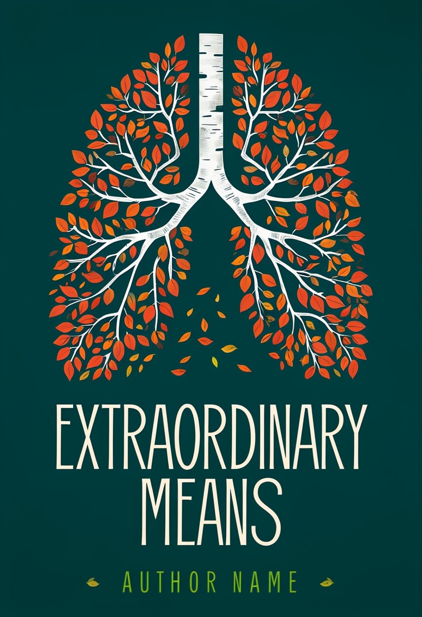 Extraordinary Means Lungs Illustration with Autumn Leaves EBook Cover