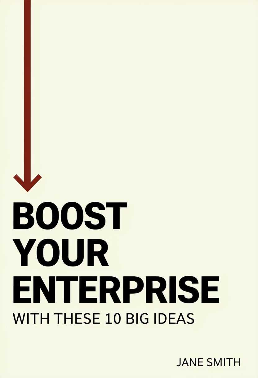 Minimalist Book Cover Design for "Boost Your Enterprise" by Jane Smith Poster