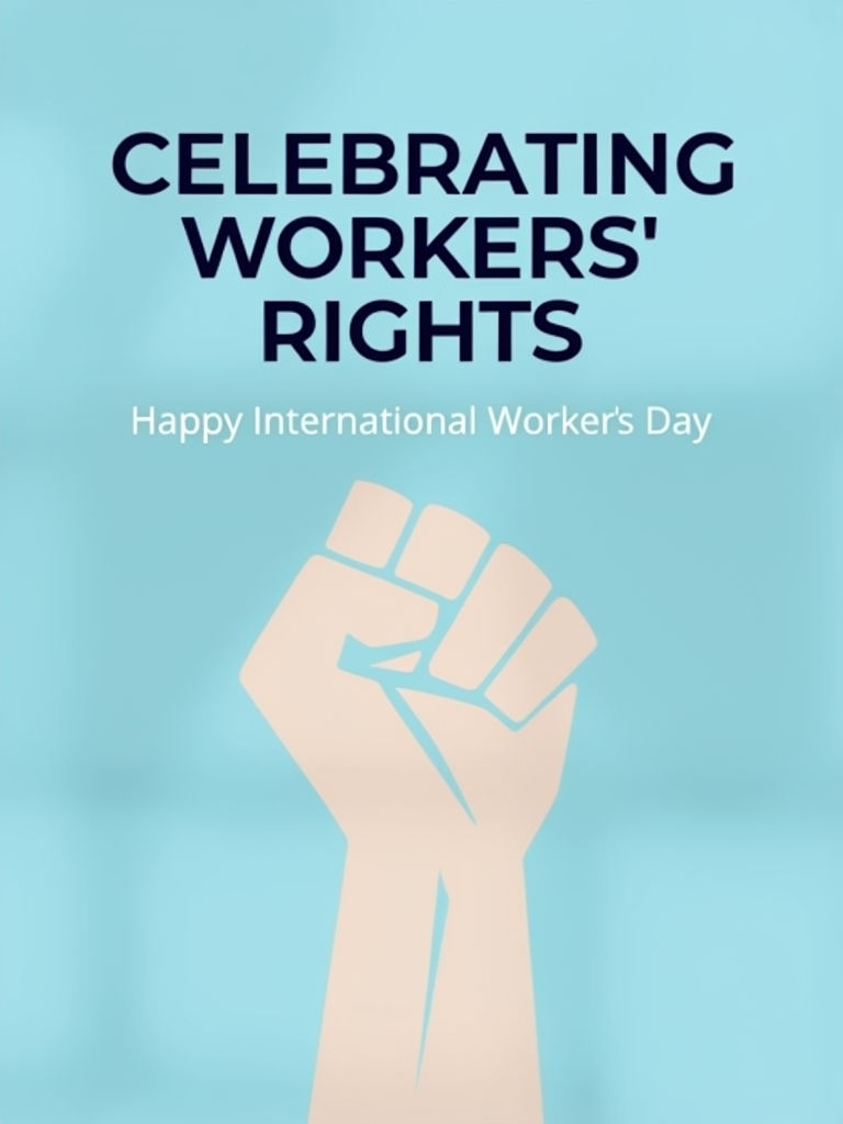 Modern May Day Celebration Card for Workers' Rights