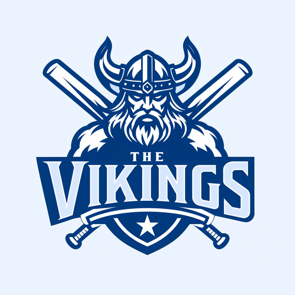 Bold Viking Sports Team Logo Design for Hats