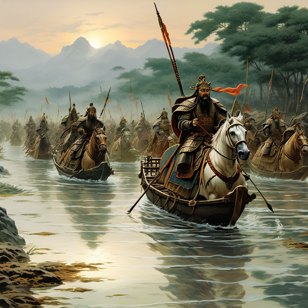 The Sui Dynasty army crosses the stream. by 서수민 - Playground