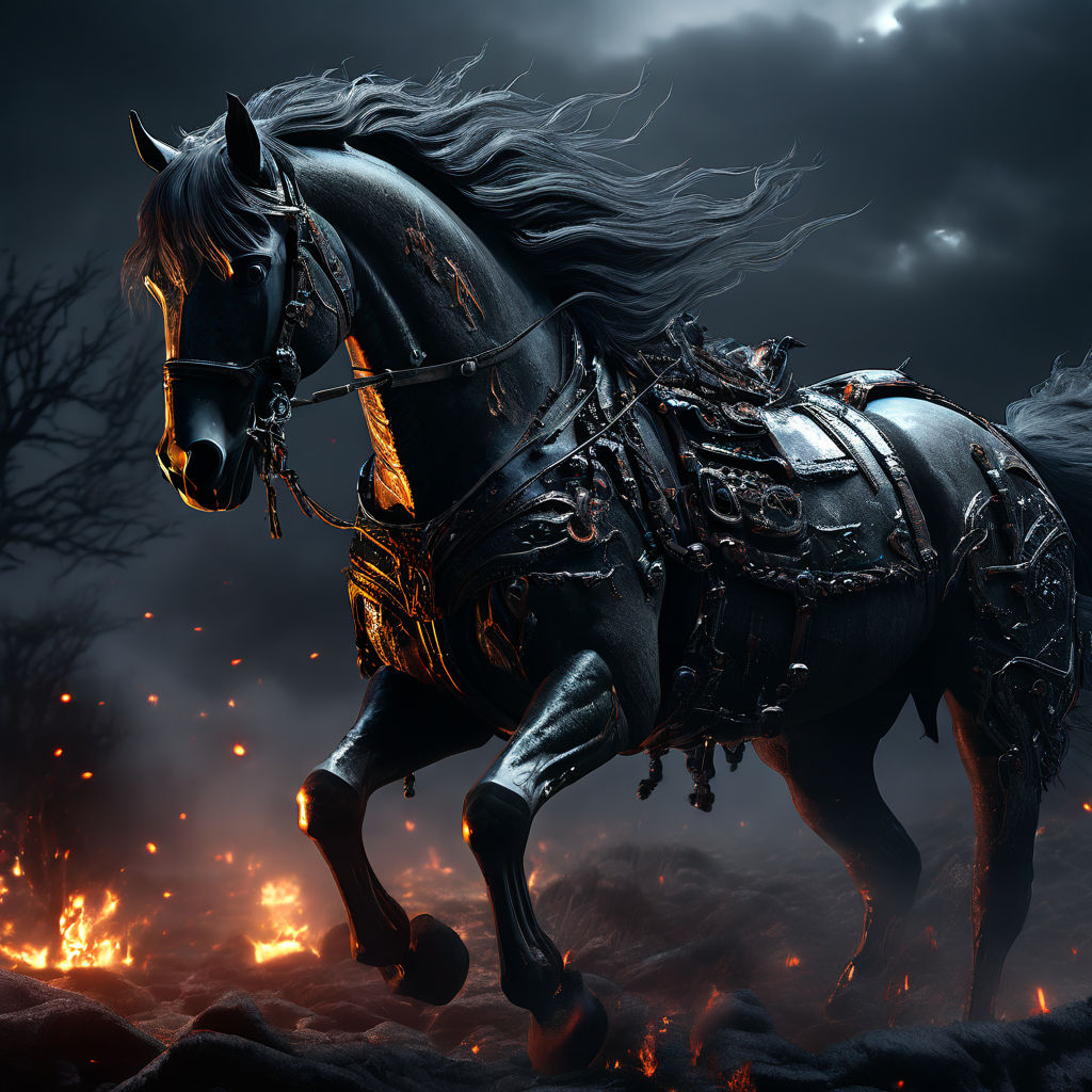 evil black horse wallpaper