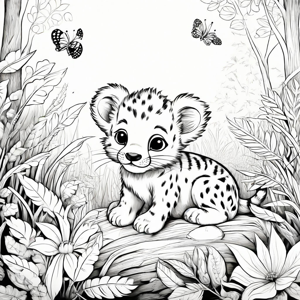 Un dibujo blanco y negro para colorear para un libro de niño... by Gain