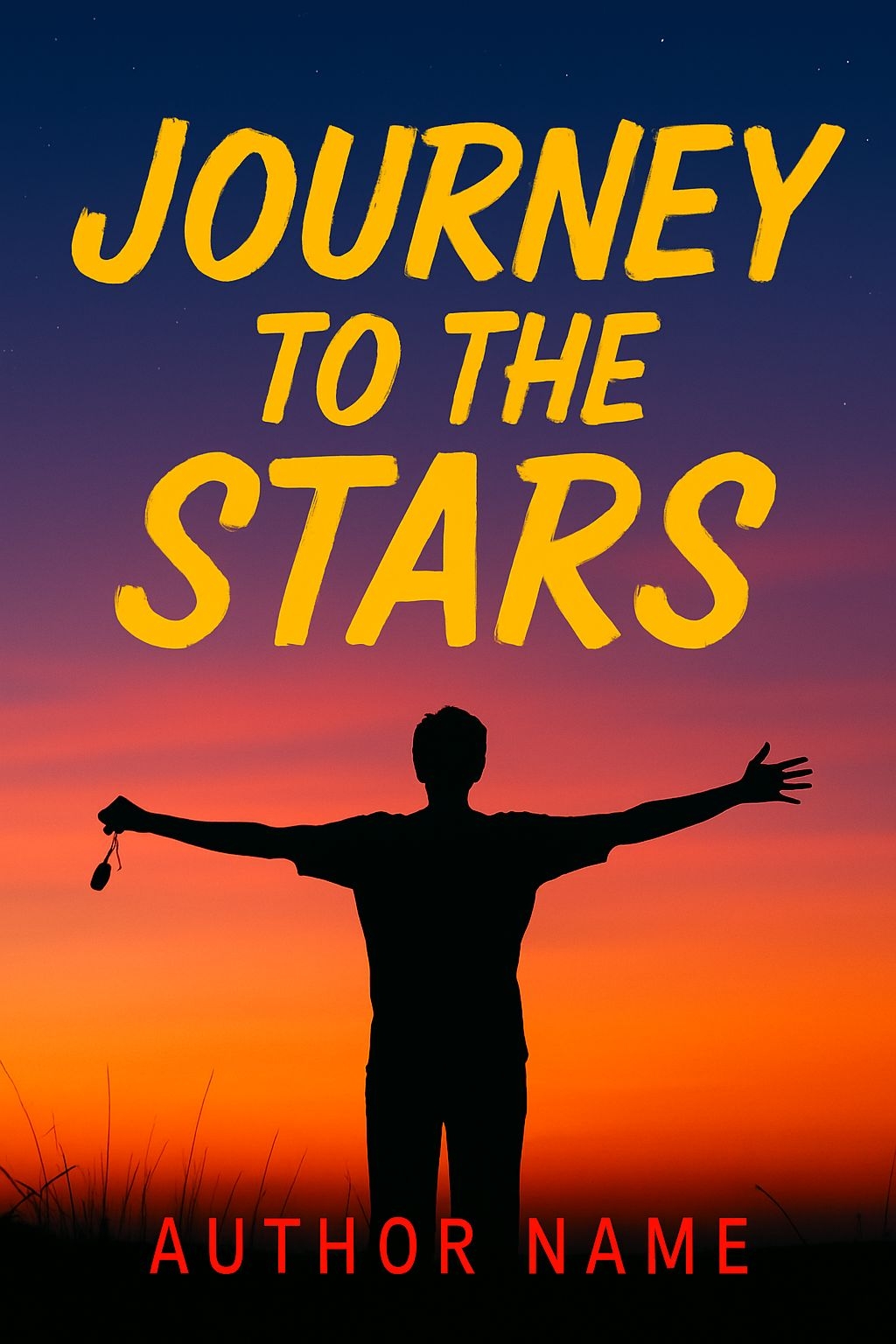 Journey to the Stars Vibrant Gradient EBook Cover Design
