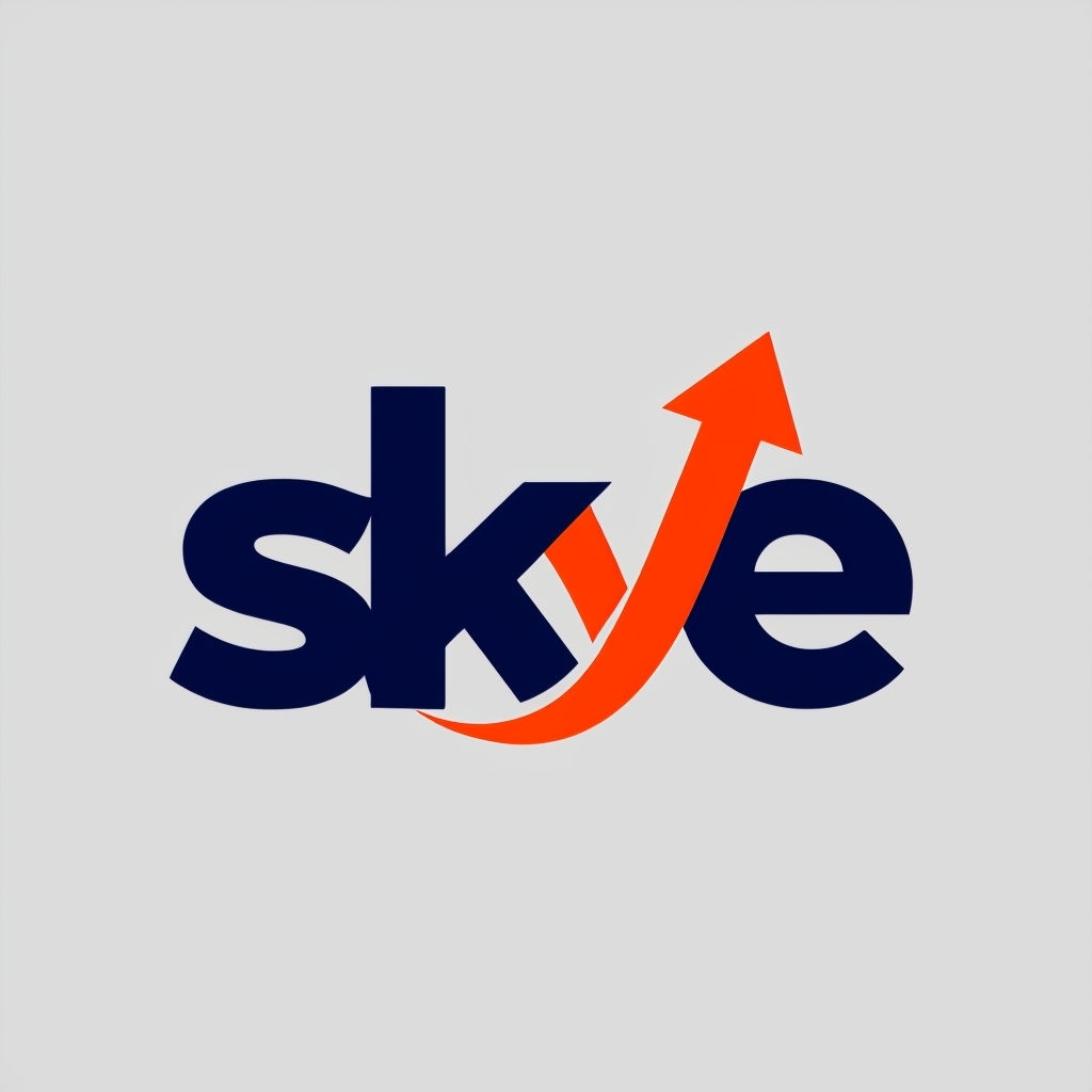 Modern Minimalist SkYE Logo with Dynamic Arrow Design