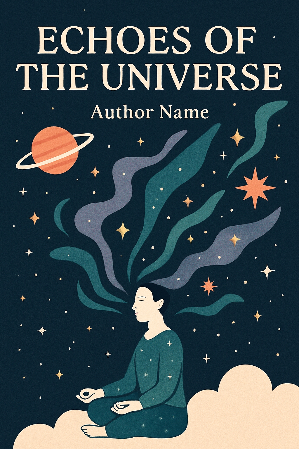 Echoes of the Universe Mystical Book Cover Design for Readers EBook Cover