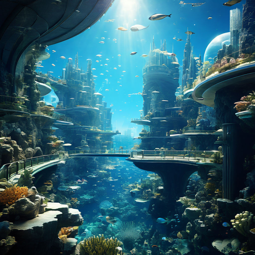 Modern underwater city by 横山魁（前高生徒） - Playground