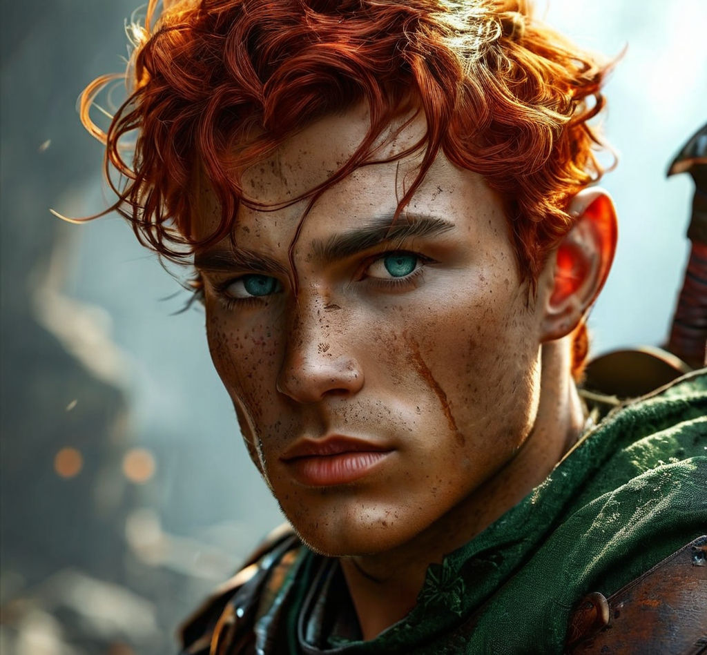 male redhead elf warrior