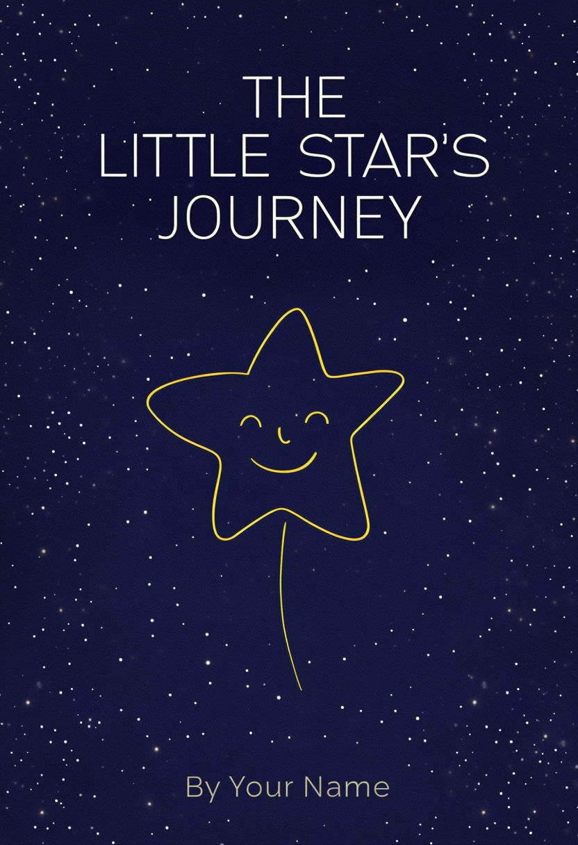 Minimalist Book Cover Design for The Little Star's Journey EBook Cover