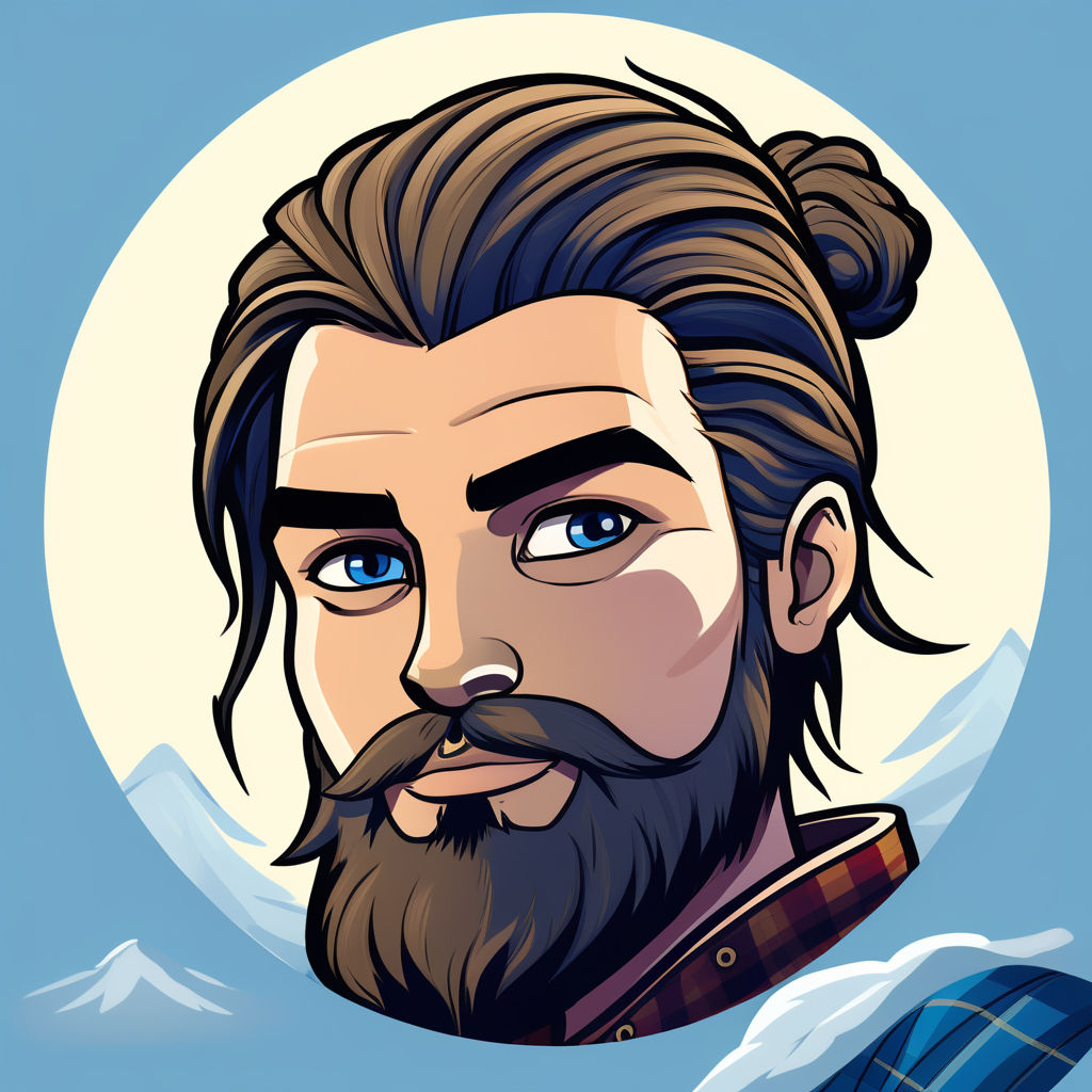 Avatar circular profile picture. Contains the head of a cart... by ...