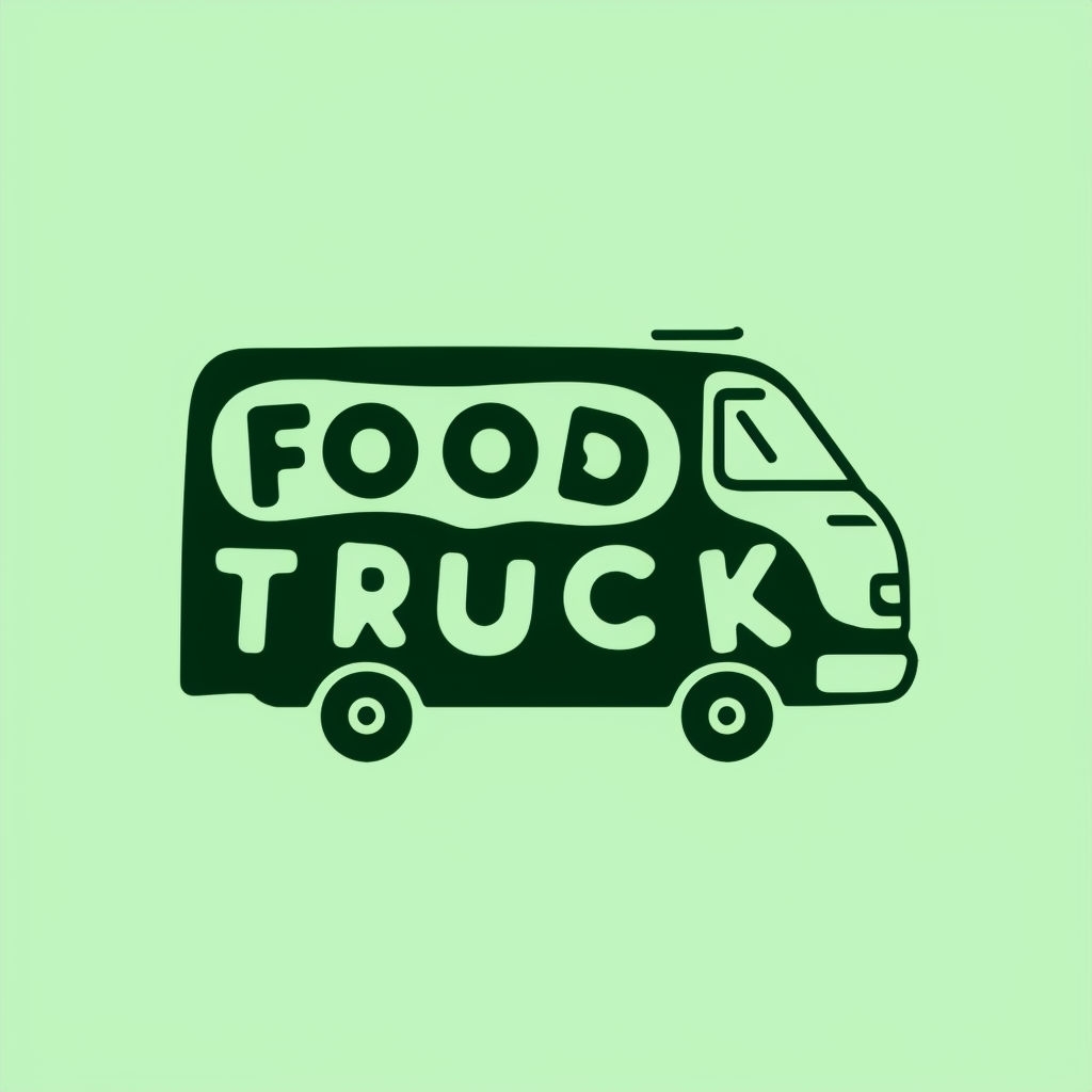 Playful Minimalist Food Truck Graphic Design T-Shirt