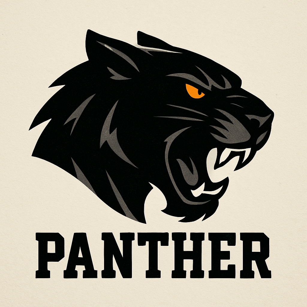 Vintage Black Panther Head Graphic Design Poster for Hats