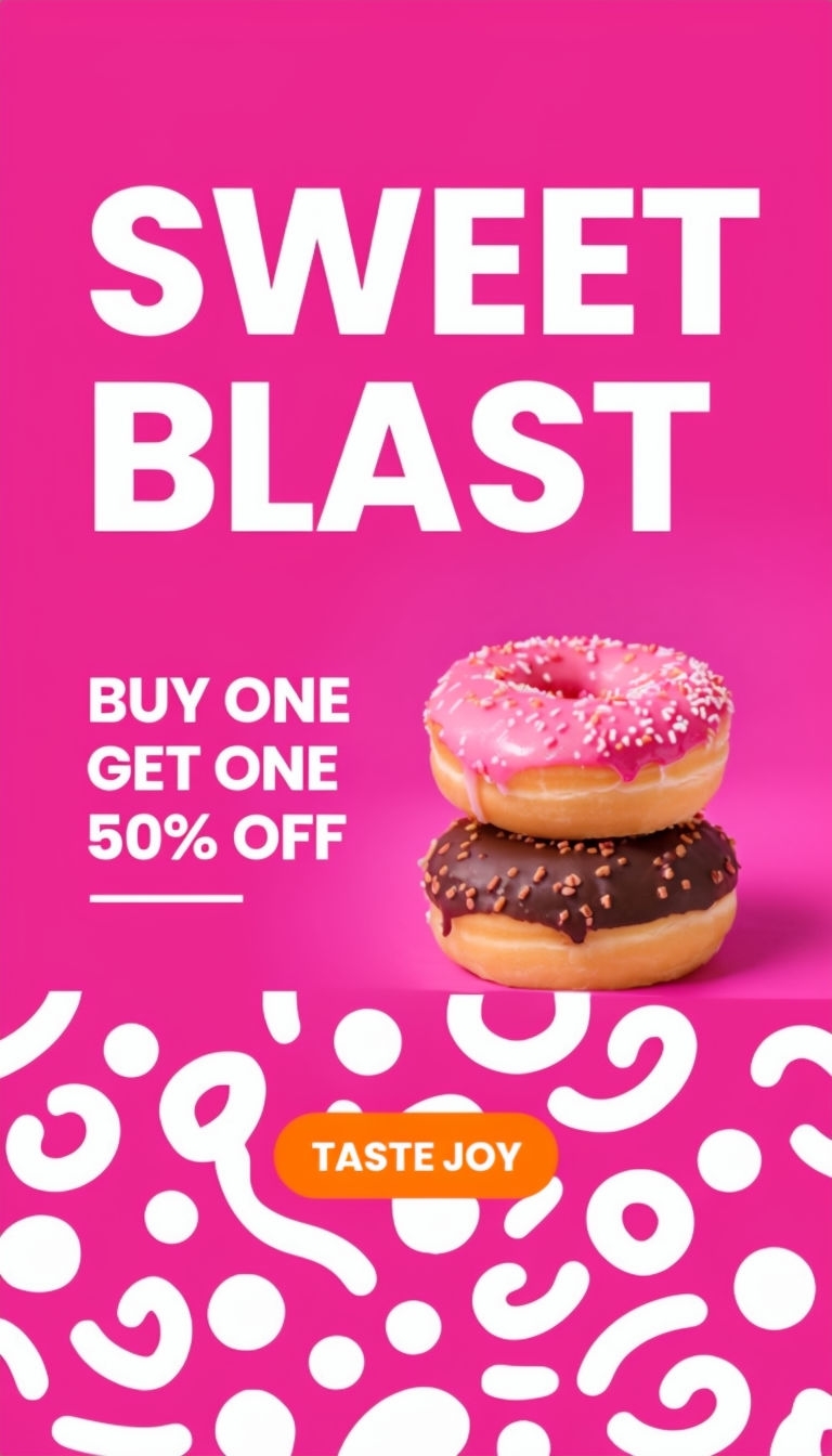 Irresistible Sweet Blast Donut Promotion Advertisement