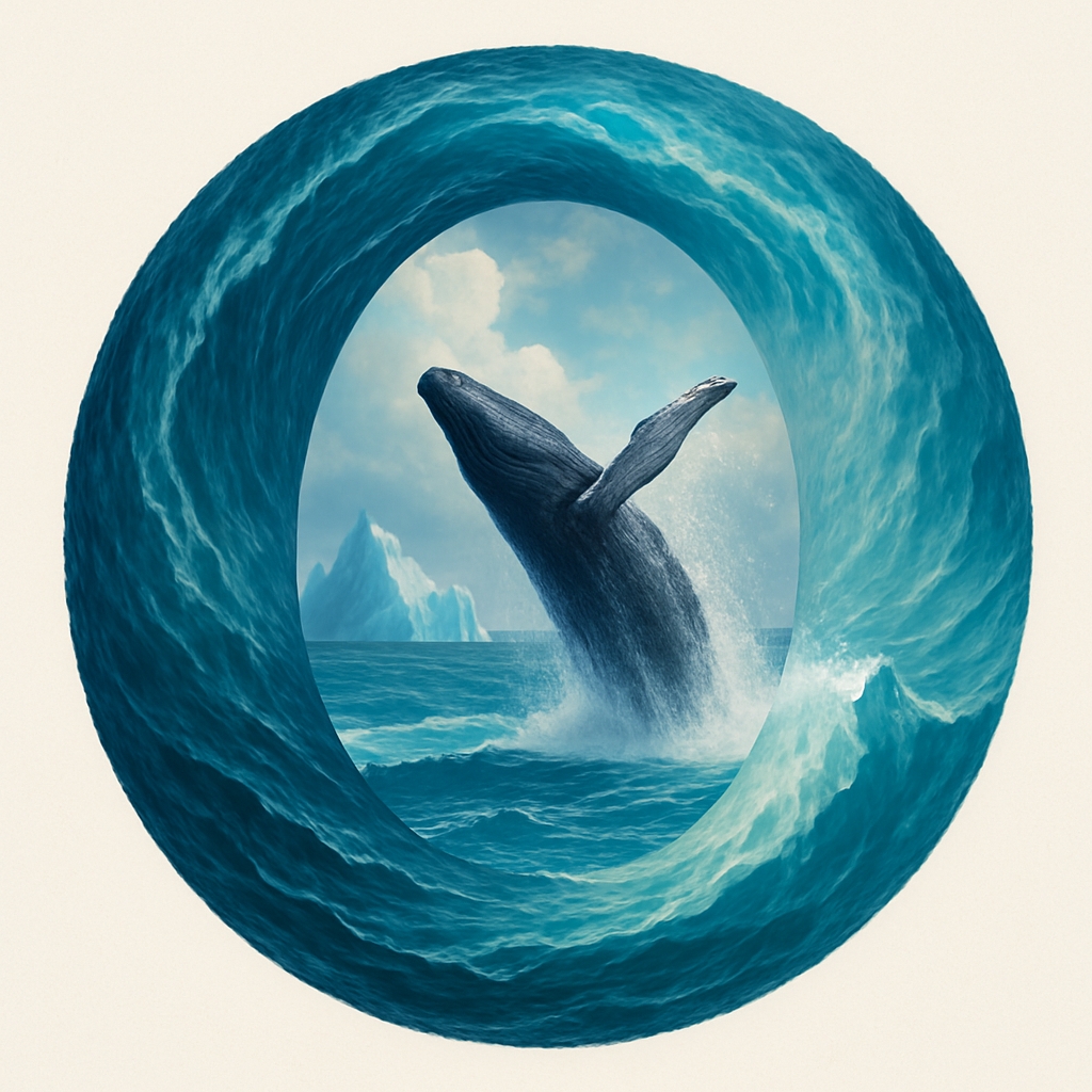 Dynamic Humpback Whale Breaching Ocean Waves T-Shirt
