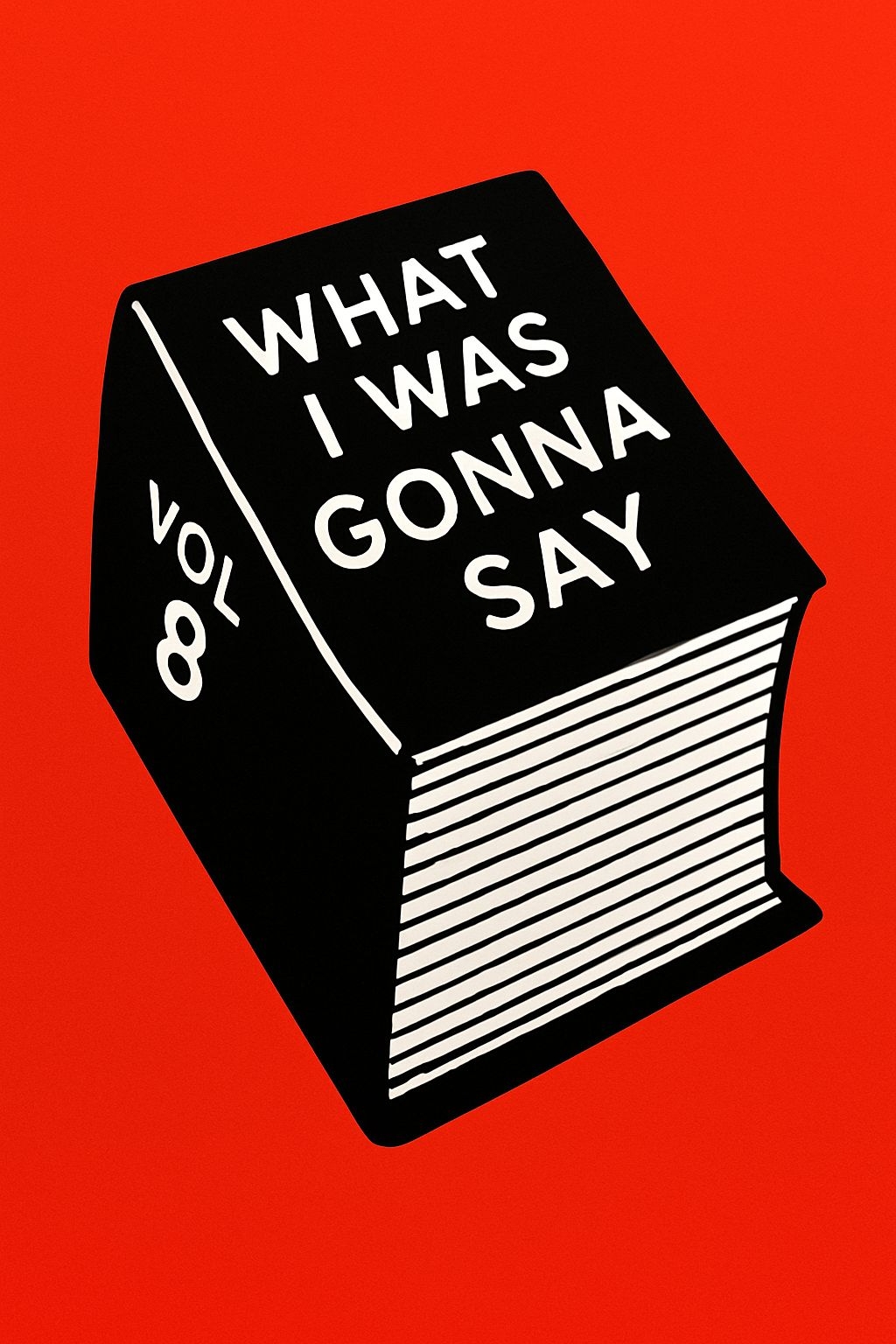 Minimalist Black Book Design with Bold Text Art for Memes