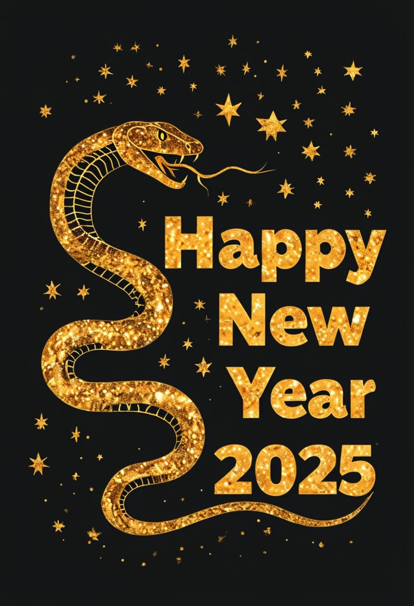 Golden Year of the Snake 2025 Celebration T-Shirt