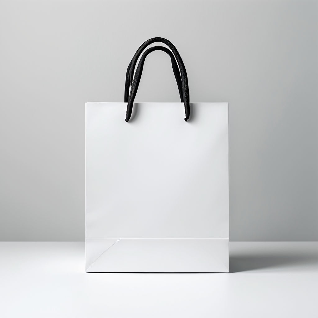 Minimalist White Shopping Bag Product Mockup
