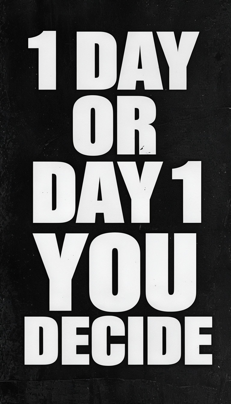 Impactful Motivational Quote Decide Your Day Poster