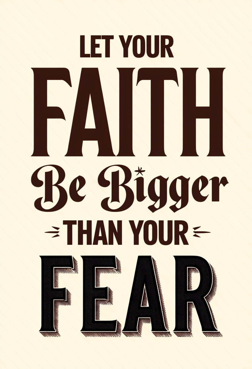 Let Your Faith Be Bigger Than Your Fear Motivational Poster