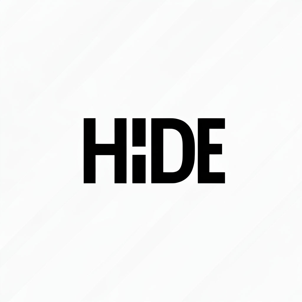 Modern Minimalist HIDE Typography Logo Design