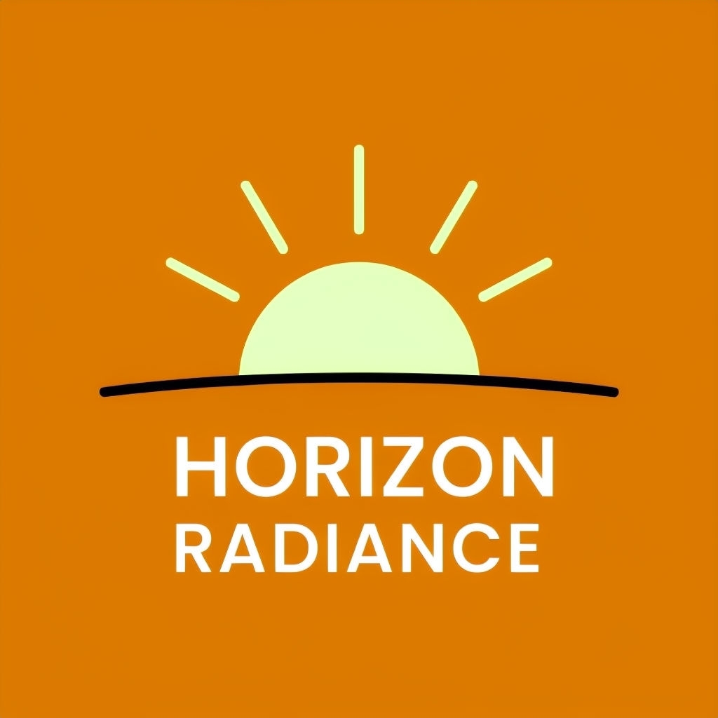 Minimalist HORIZON RADIANCE Logo Design for Energy Brand Logo