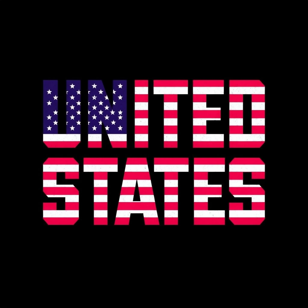 Patriotic United States Flag Text Design T-Shirt