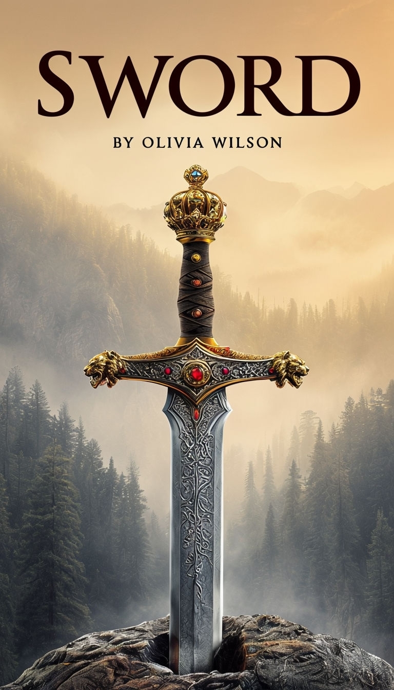 Epic Fantasy Sword Illustration Cover by Olivia Wilson EBook Cover