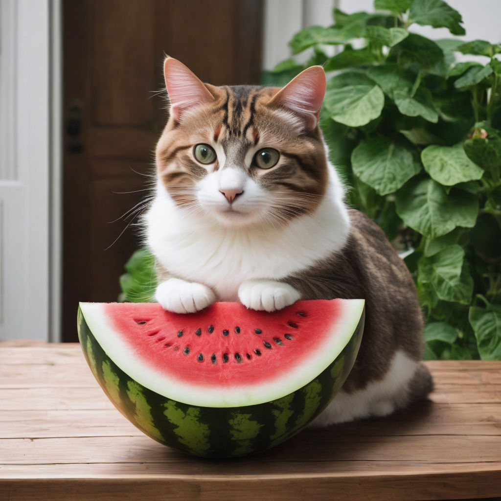 cat watermelon - Playground